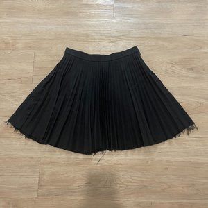 Vintage Stephanie Powers Black Pleated Mini Skirt